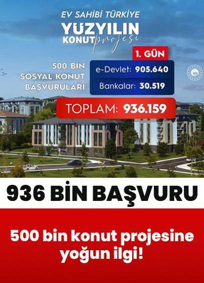 500 bin konut projesine yoğun ilgi! Bakan Kurum paylaştı... İşte ilk gün başvuranların sayısı