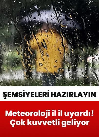 Meteoroloji yeni raporunda il il uyardı! Şemsiyeleri hazırlayın! Sağanak yağış bir çok şehri vuracak | 12 Kasım hava durumu tahminleri