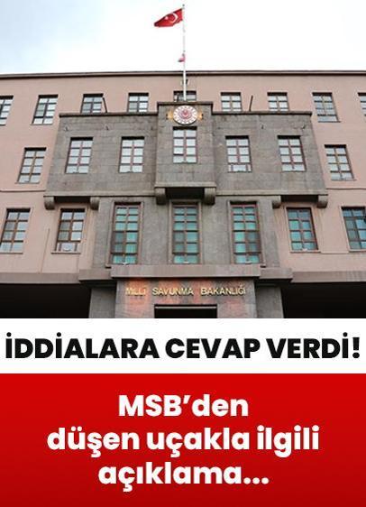 MSB'den düşen askeri uçakla ilgili açıklama! İddialara cevap verdi