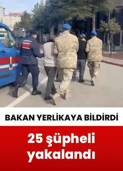 Tefecilik, yağma ve tehdit suçlarına yönelik operasyonlarda 25 şüpheli yakalandı