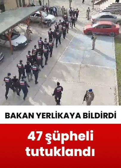 Organize suç örgütlerine yönelik düzenlenen operasyonlarda 47 şüpheli tutuklandı