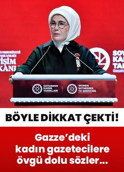 Emine Erdoğan'dan Gazze'deki kadın gazetecilere övgü dolu sözler! "Gerçeğin sesini çekip çıkaran irfan ve cesaret timsalleridir"