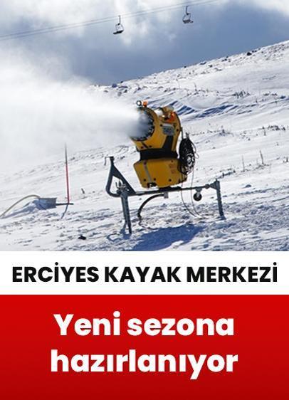 Erciyes Kayak Merkezi, suni karlama ile yeni sezona hazırlanıyor
