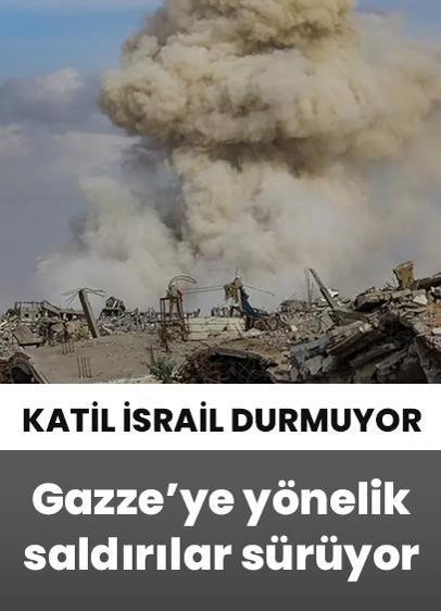 Katil İsrail ateşkese rağmen Gazze'ye yönelik saldırılarını sürdürüyor