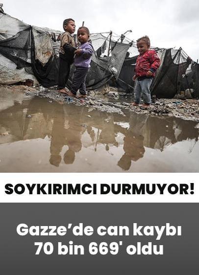 İsrail'in Gazze saldırıları... Gazze'de can kaybı 70 bin 669'a oldu