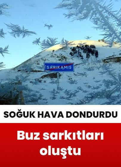 Erzurum, Kars ve Ardahan'da soğuk hava dondurdu