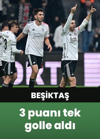 Beşiktaş, sahasında Çaykur Rizespor'u tek golle geçti