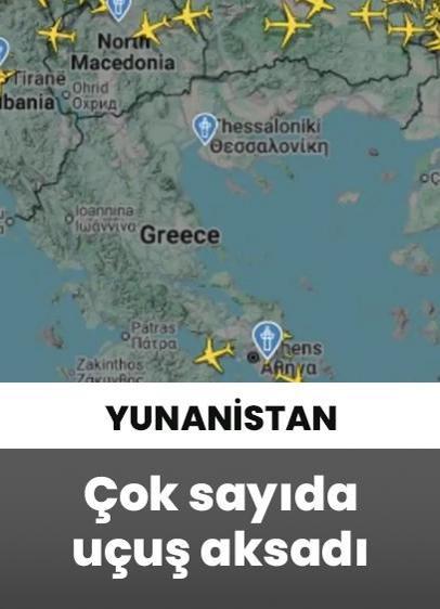 Yunanistan hava sahasındaki teknik arıza nedeniyle çok sayıda uçuş aksadı