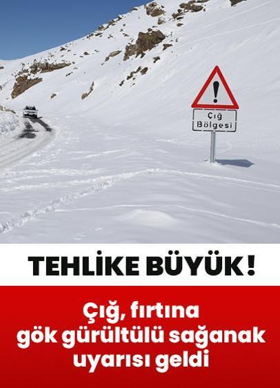 Çığ, fırtına, gök gürültülü sağanak uyarısı geldi: O yerlerde yaşayanlar dikkat, tehlike büyük!