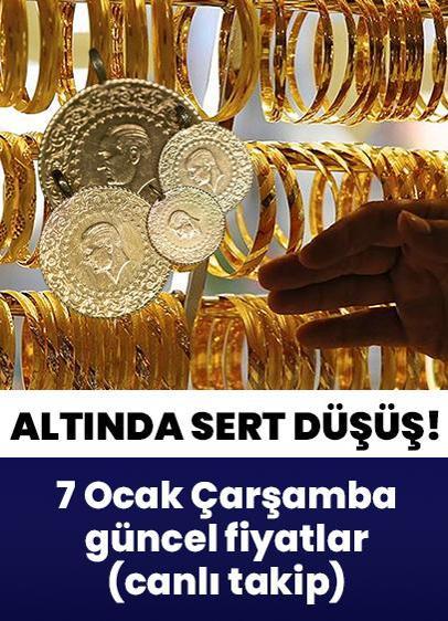 Altında sert düşüş! Altın fiyatları son durum: 7 Ocak Çarşamba gram altın, çeyrek altın, yarım altın, Cumhuriyet altını kaç lira? Son dakika altın fiyatları, canlı takip