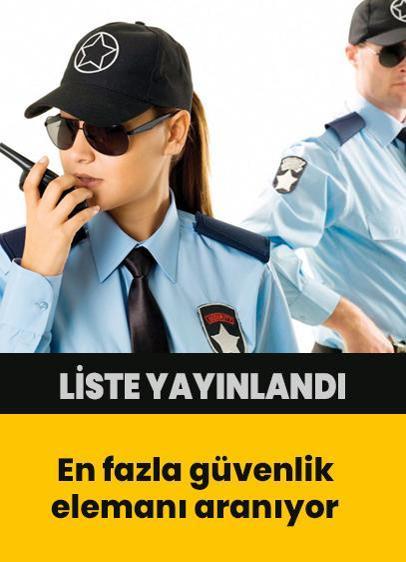 En fazla güvenlik elemanı aranıyor