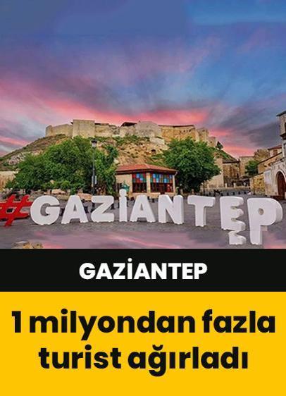 Gaziantep geçen yıl 1 milyon 21 bin 138 turisti ağırladı