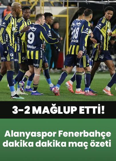 Fenerbahçe zirveye tutundu! Galatasaray ile farkı 1'e indirdi (Alanyaspor Fenerbahçe maç özeti)