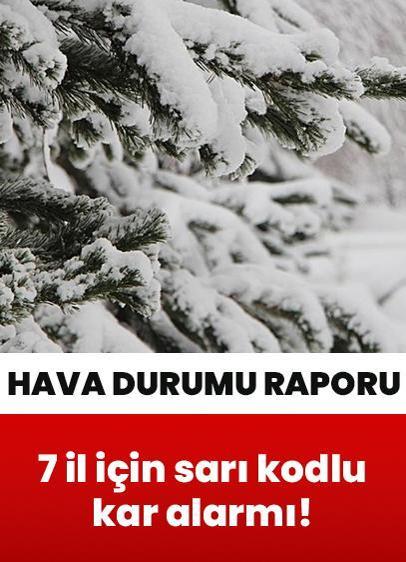 20 Ocak 2026 Salı hava durumu raporu: 7 il için sarı kodlu kar alarmı! Meteoroloji tarih verdi! Havalar ısınıyor