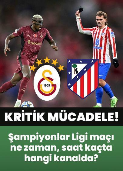 Galatasaray - Atletico Madrid maçı saat kaçta, hangi kanalda, şifreli mi şifresiz mi? Galatasaray Atletico Madrid Şampiyonlar Ligi maçı detayları