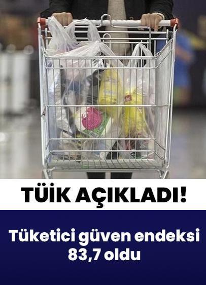 TÜİK verileri açıkladı! Tüketici güven endeksi 83,7 oldu