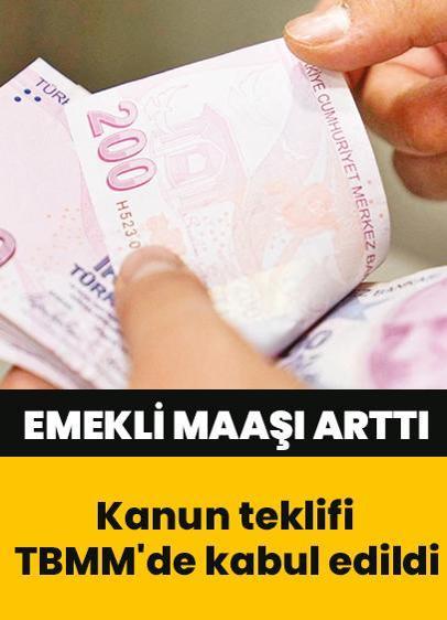 Kanun teklifi TBMM'de kabul edildi: En düşük emekli maaşı 20 bin liraya yükseltildi