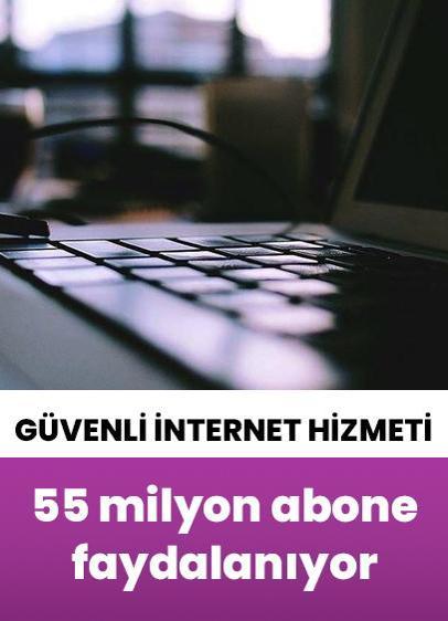 Güvenli İnternet Hizmeti'nden 55 milyon abone faydalanıyor