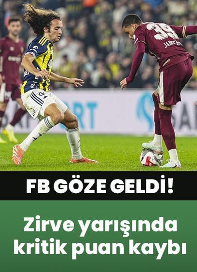Fenerbahçe göze geldi! Zirve yarışında kritik puan kaybı (Fenerbahçe Göztepe maç özeti)