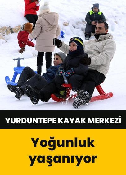 Ilgaz Yurduntepe Kayak Merkezi'nde hafta sonu yoğunluğu yaşanıyor