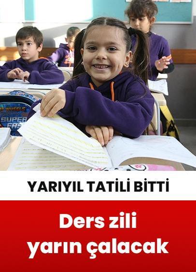 Yarıyıl tatilinin ardından öğrenciler yarın okula dönecek