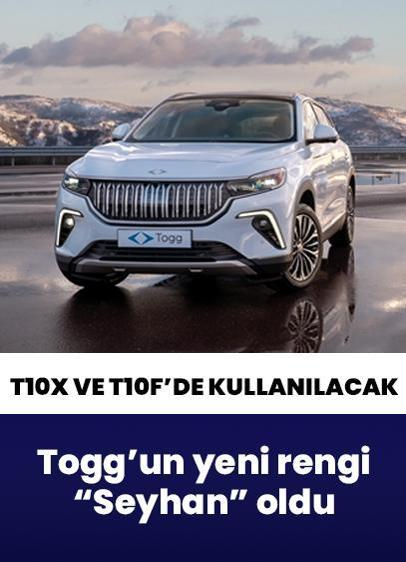Togg'un yeni rengi "Seyhan" oldu! T10X ve T10F modellerinde kullanılacak