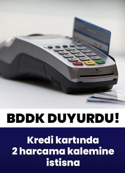 Kredi kartı limitlerinde 2 harcama kalemine istisna yapıldı!