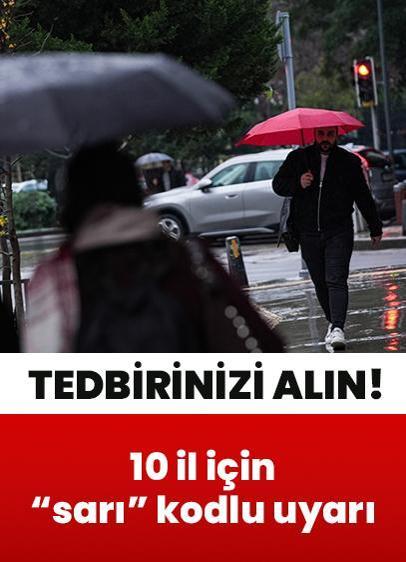 10 il için "sarı" kodlu meteorolojik uyarı! Sağanak, fırtına ve kar yağışı... Tedbirinizi alın