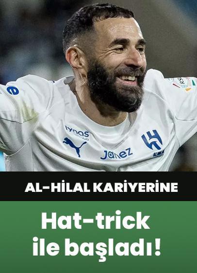 Benzema, Al-Hilal kariyerine hat-trick ile başladı!