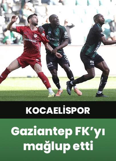 Kocaelispor, sahasında Gaziantep FK'yi 3-0 mağlup etti