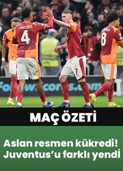 Aslan resmen kükredi: Galatasaray tarihi bir geceye imza attı! Juventus'u 5-2 yendi | Galatasaray Juventus maç özeti