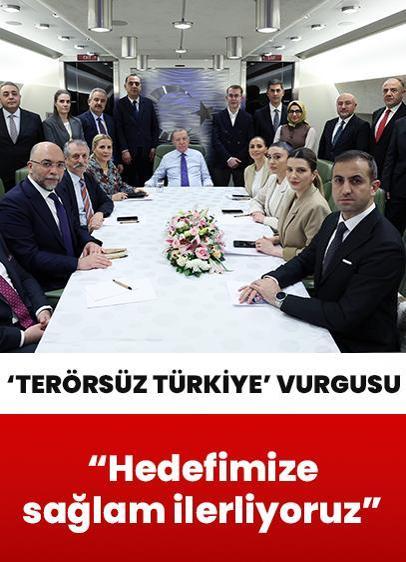 Cumhurbaşkanı Erdoğan'dan "Terörsüz Türkiye" vurgusu: Hedefimize sağlam ilerliyoruz