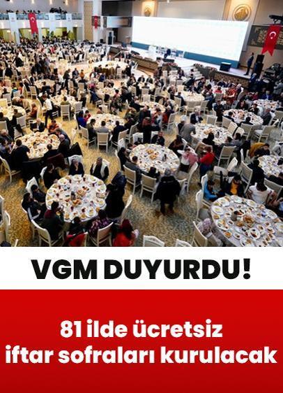 Ramazanda 81 ilde ücretsiz iftar sofraları kuracak