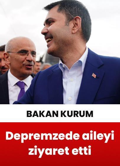 Bakan Kurum'dan depremzede aileye anlamlı ziyaret