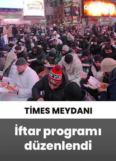 New York'un ünlü Times Meydanı'nda iftar programı düzenlendi