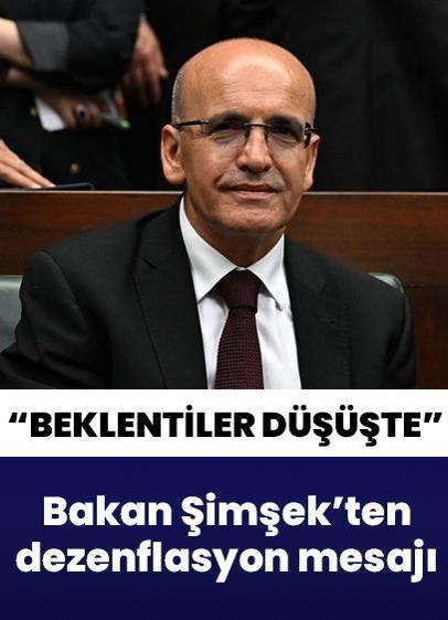 Bakan Şimşek'ten "dezenflasyon" mesajı: Beklentiler düşüşte