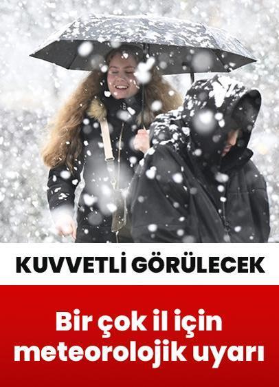 Bir çok il için meteorolojik uyarı: Rüzgar, sağanak, kar yağışı! Kuvvetli görülecek