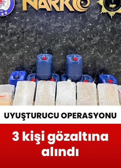 İstanbul'da uyuşturucu operasyonu: 3 kişi gözaltına alındı