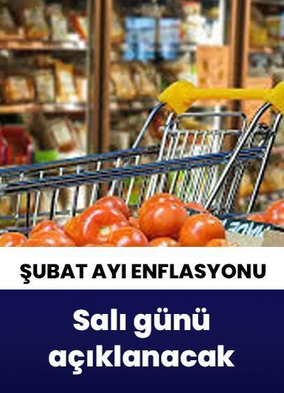 Şubat ayı enflasyonu salı günü açıklanacak