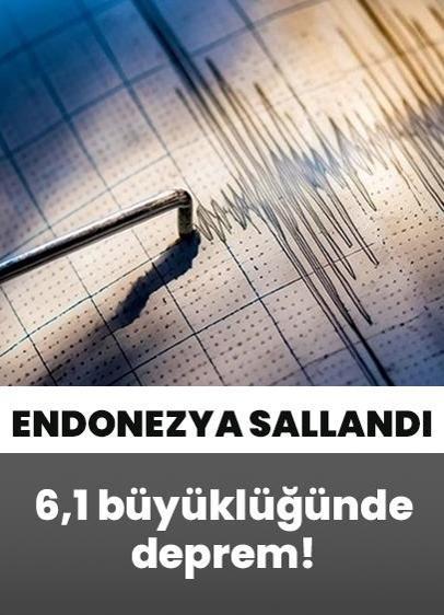 6,1 büyüklüğünde deprem! Endonezya sallandı
