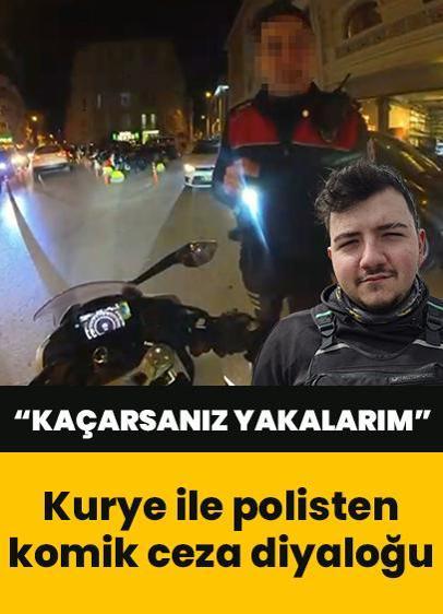Gündem olan video milyonlarca izlendi: Kurye ile polisin komik ceza diyaloğu...