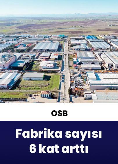OSB'deki fabrika sayısı 6 kat arttı