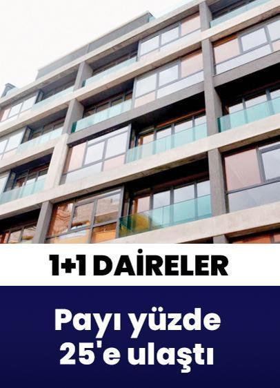 1+1 konutların payı yüzde 25'e ulaştı