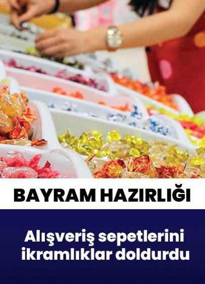 Alışveriş sepetlerini ikramlıklar doldurdu