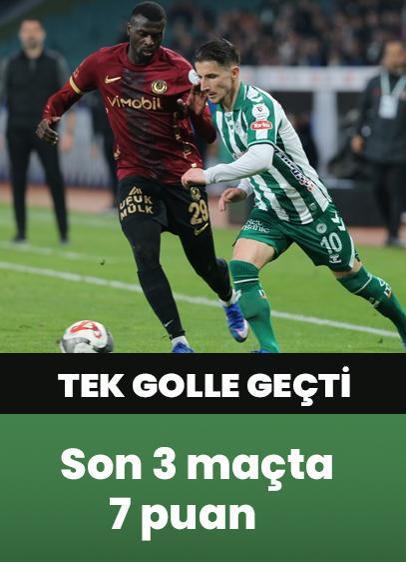 Konyaspor, Gençlerbirliği'ni tek golle geçti