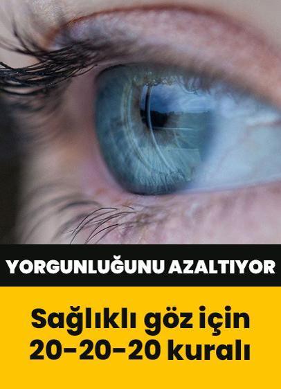 Sağlıklı göz için 20-20-20 kuralı! Baş ağrısı ile göz yorgunluğunu azaltıyor