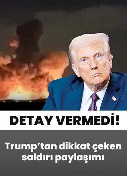ABD Başkanı Trump'tan dikkat çeken saldırı paylaşımı! Detaylarına dair bilgi vermedi