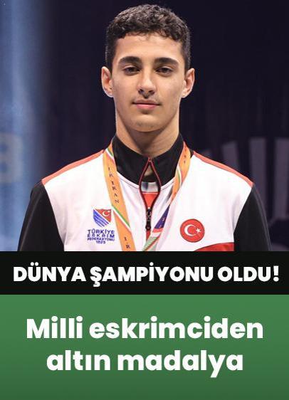 Dünya şampiyonu oldu! Milli eskrimci Furkan Yaman'dan altın madalya