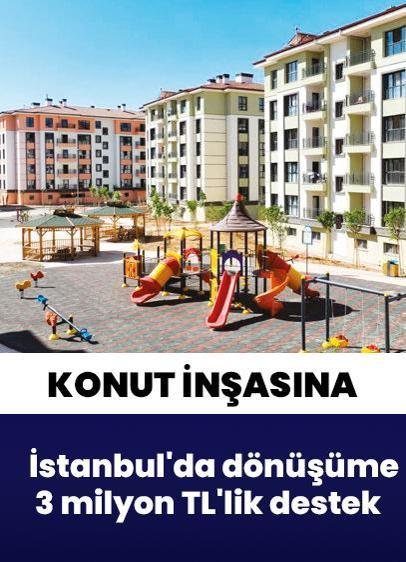 İstanbul'da dönüşüme 3 milyon TL'lik destek