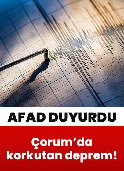 Deprem mi oldu? Çorum Bayat'ta 4 büyüklüğünde korkutan deprem! AFAD duyurdu